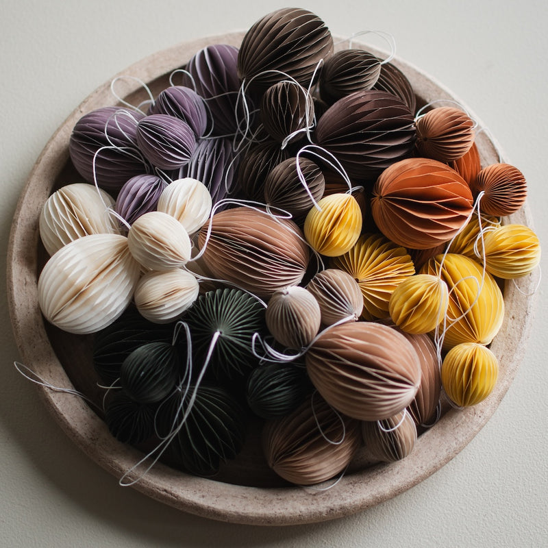 Ovoid paperikoriste large, white