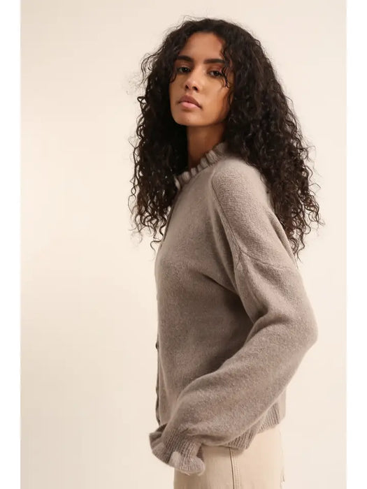 Alpakkaseos neuletakki, beige