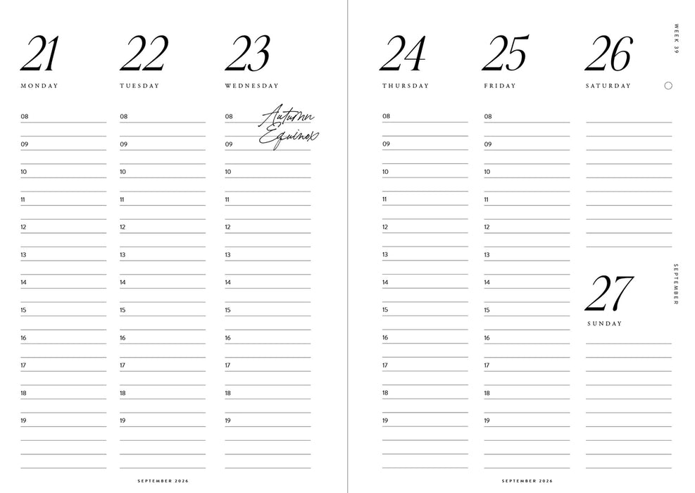 Cozy Publishing vuosikalenteri 2026, sininen