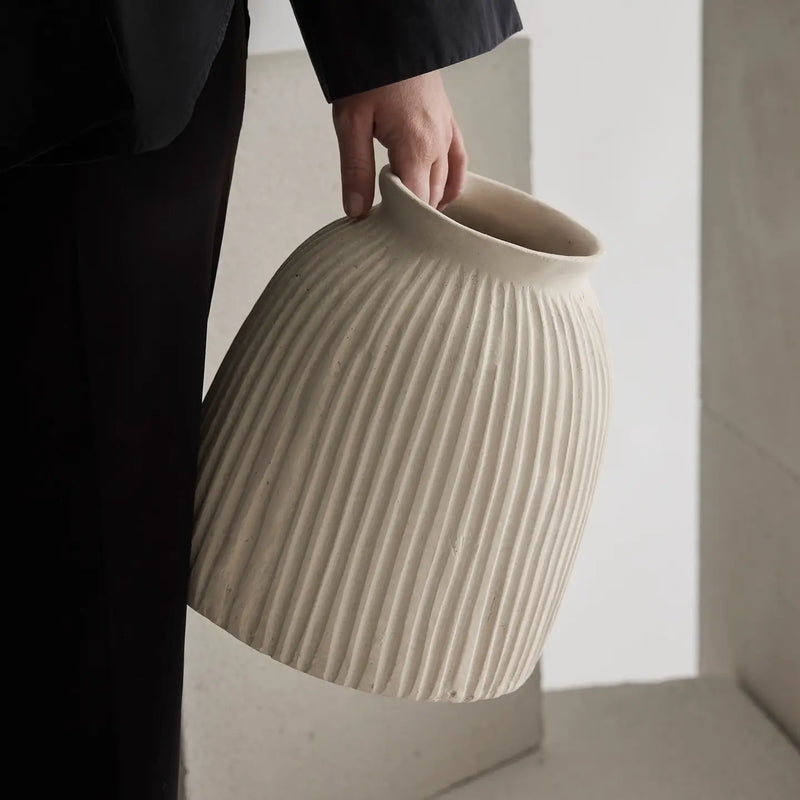 Tell Me More Veneto paperimassavaasi, valkoinen