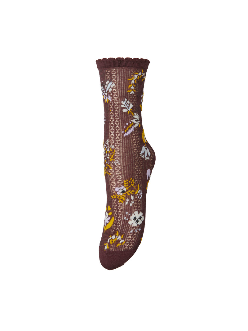 Becksöndergaard Fiora Cotta sukat, Maroon Brown