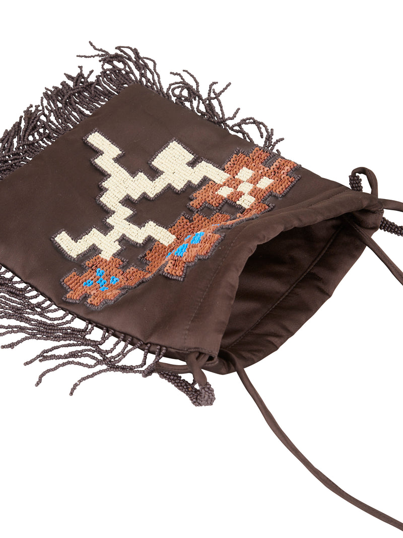 Becksöndergaard Flotile Beaded Ayla laukku, Hot Fudge Brown