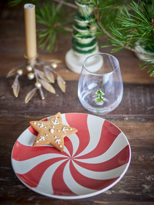 Bloomingville Yule lautanen, red white