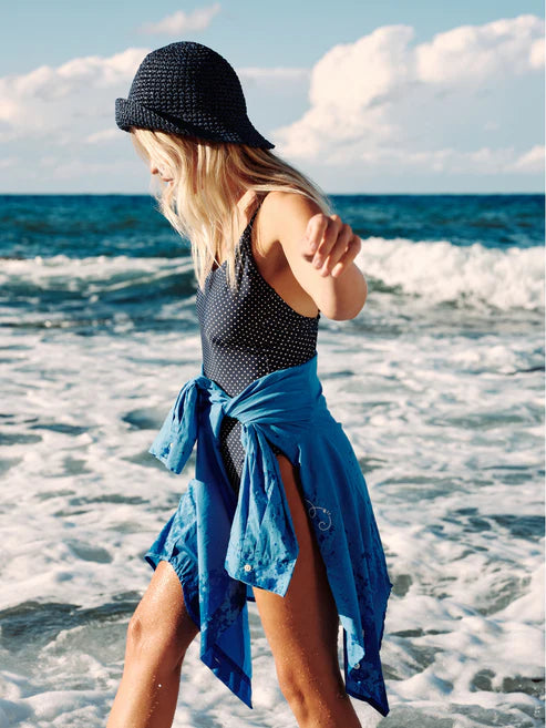 Becksöndergaard Strawchet Saverina olkihattu, Vintage Indigo Blue