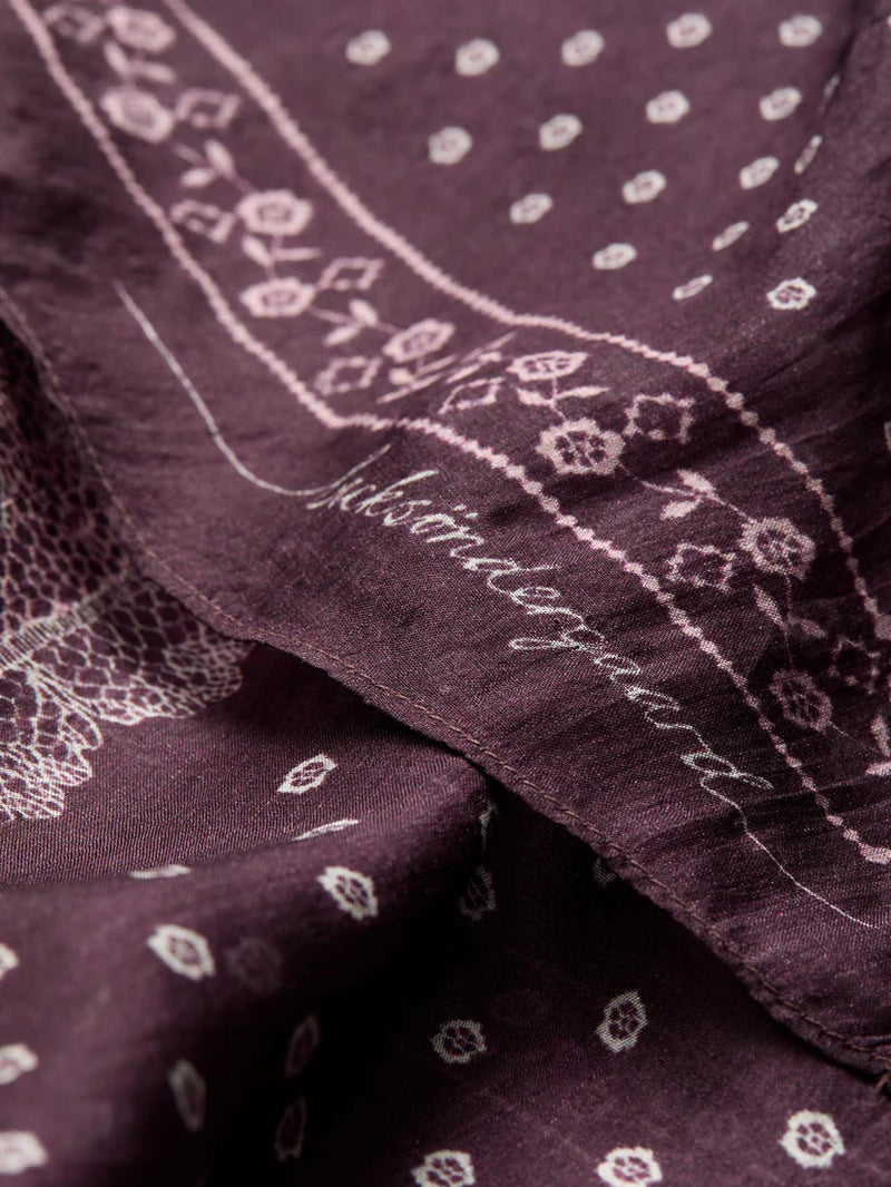 Bromflora Lacia Tabby Sia S silkkihuivi, Fig red