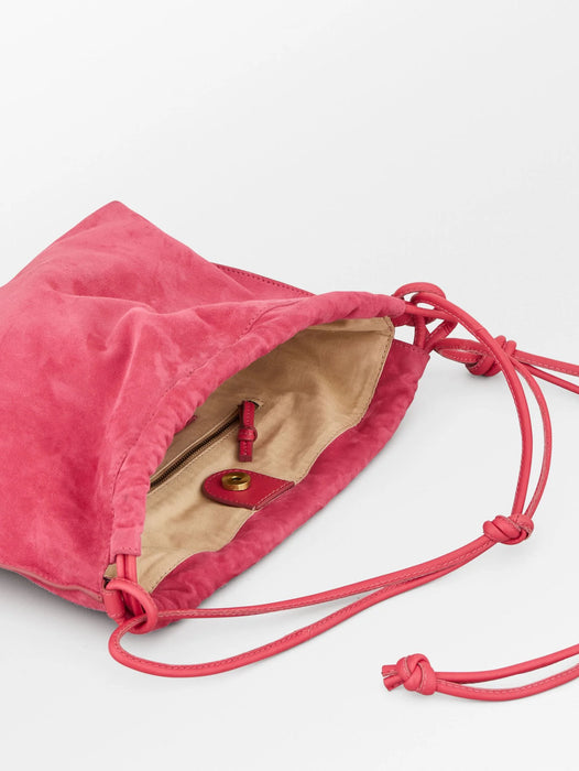 Becksöndergaard Suede Gianna Bag, Carmine Pink