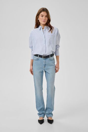 Feline Boxy Shirt paitapusero, Cashmere Blue Striped