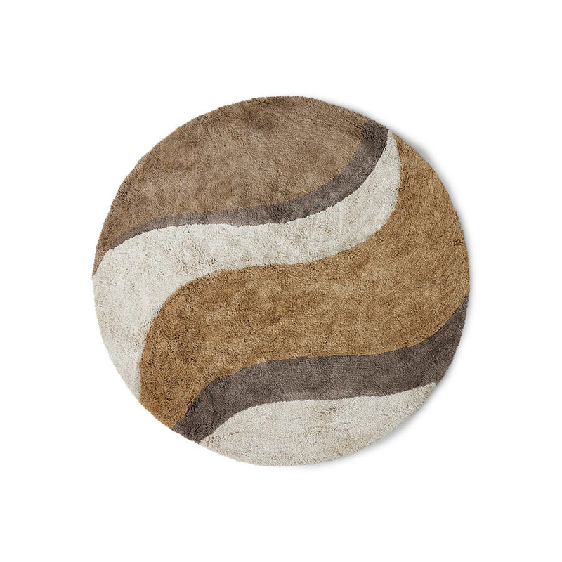 HK Living kylpymatto Natural Waves 120 x 120 cm