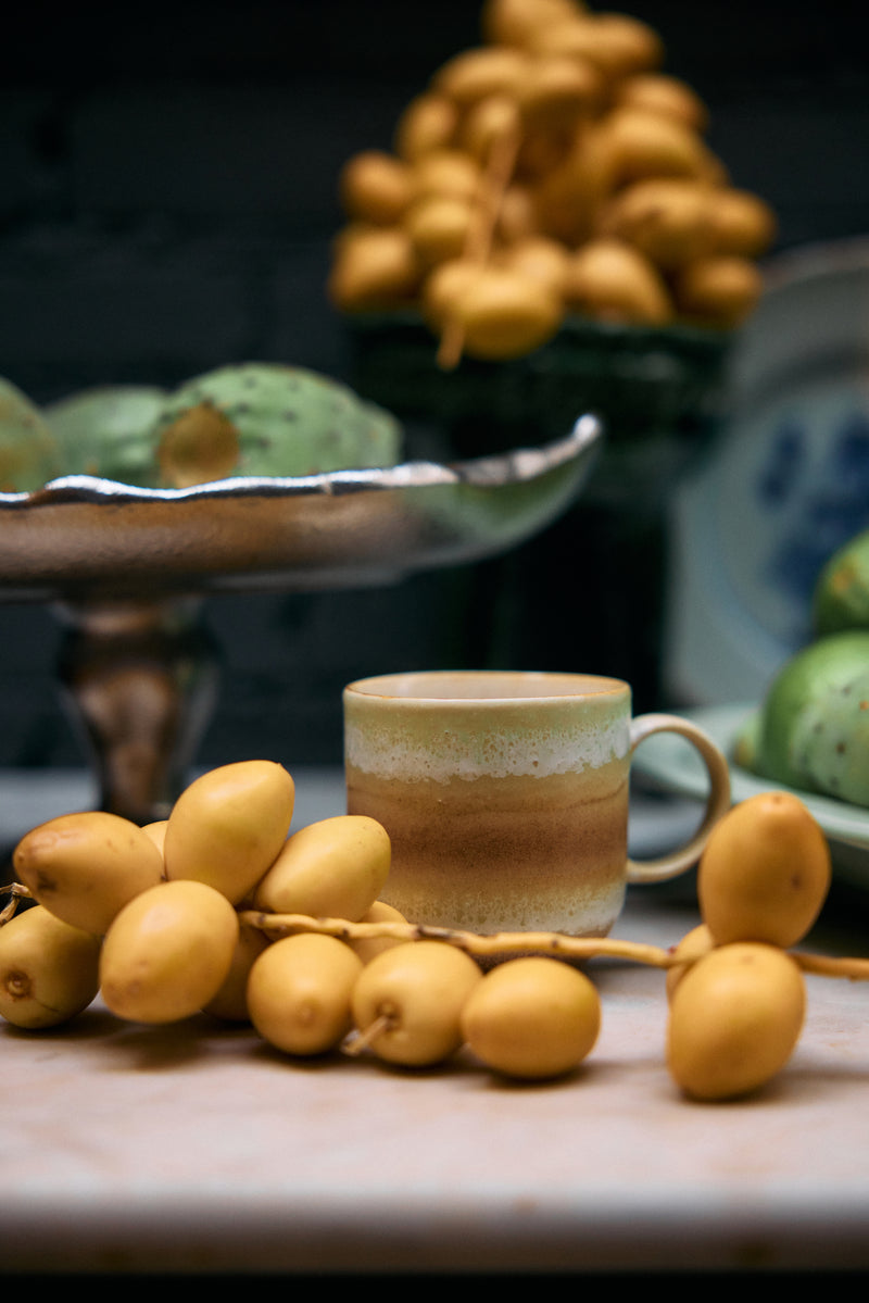 HK Living 70's ceramics kahvimuki, Umber