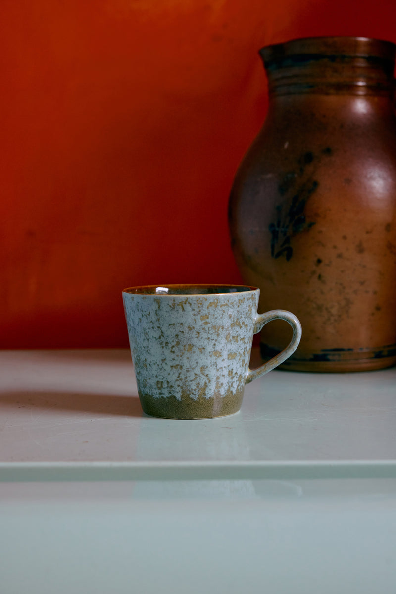 HK Living 70's ceramics cappuccino kahvimuki, Verdigris