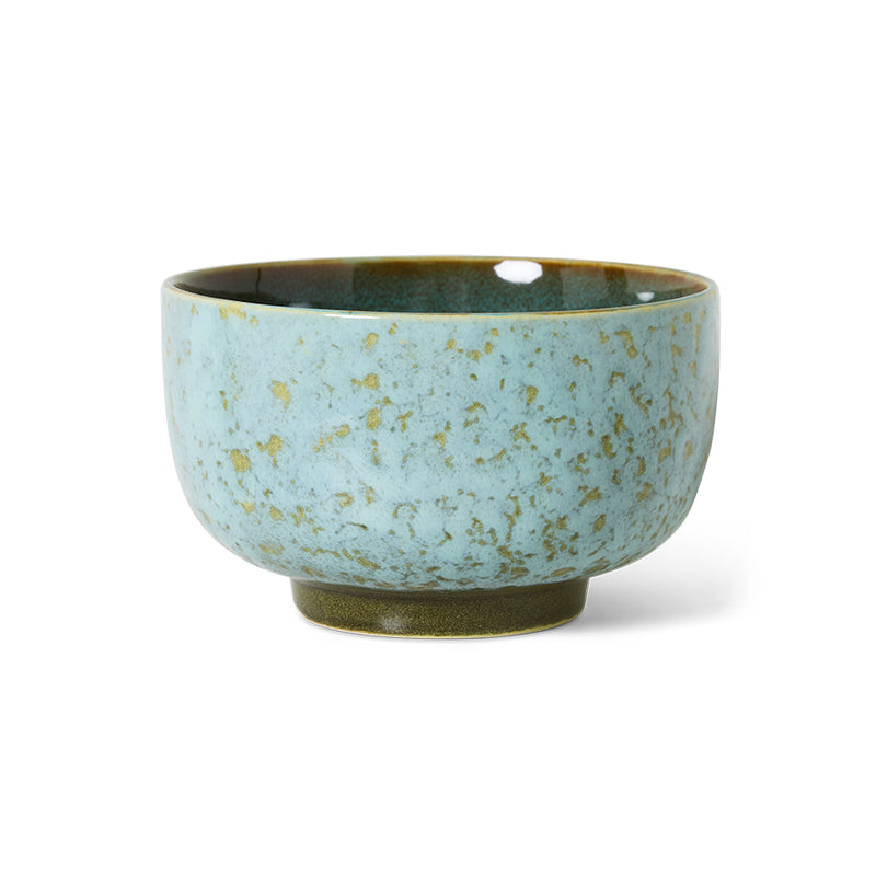 HK Living 70's ceramics noodle bowl, Verdigris