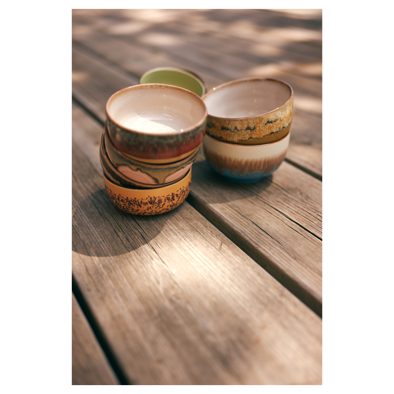 HK Living 70's ceramics nuudelikulhot, Seabreeze