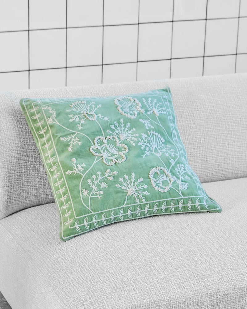House Doctor Mano tyynynpäällinen, Mint green/Off-white