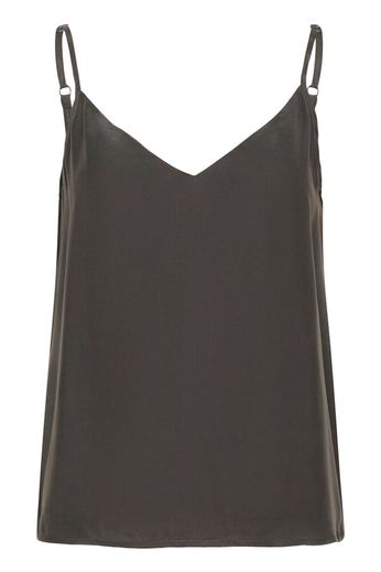 Silk Strap Top, Dark Shadow