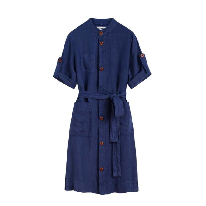 Kings Of Indigo, Caledonia dress, Blue linen