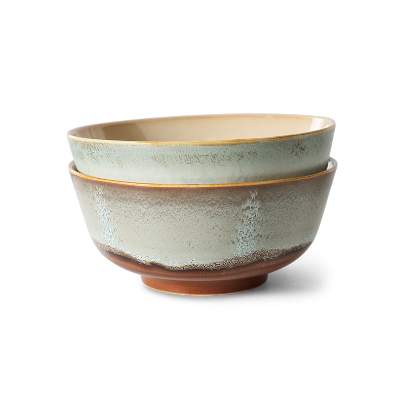 HK Living 70's ceramics ramen kulho setti, Verge