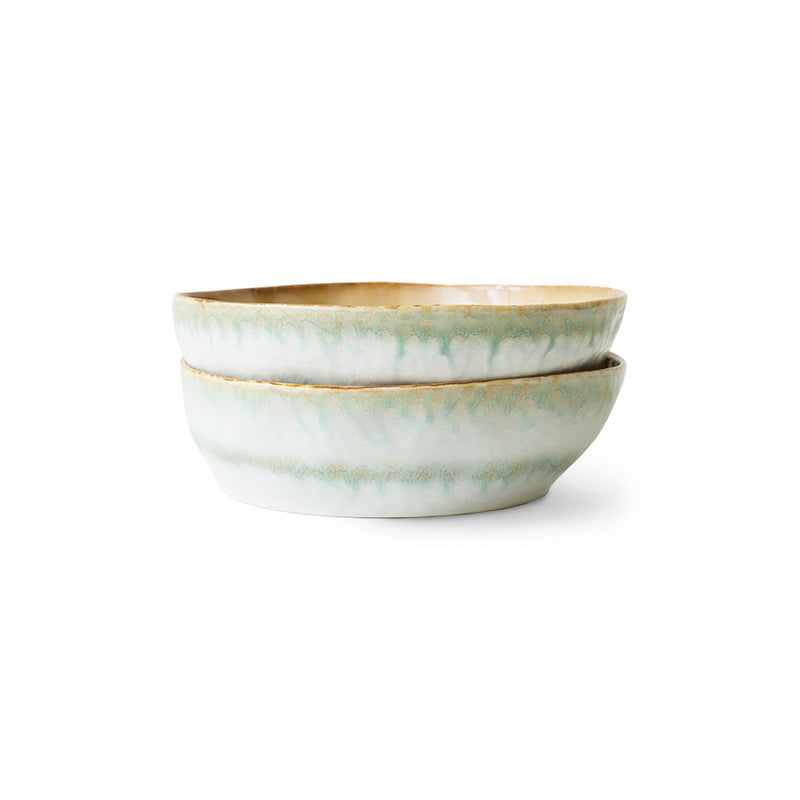 Hk Living 70's ceramics pasta-kulhot, Petal (set of 2)