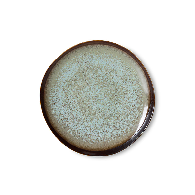 HK Living 70's ceramics side plates, Contrast (set of 2)