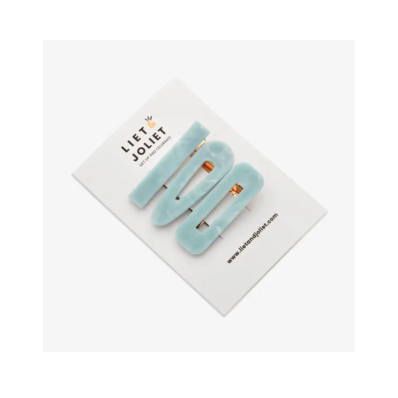 Hiusklipsi 3 kpl:n setti hiustarvike, light blue