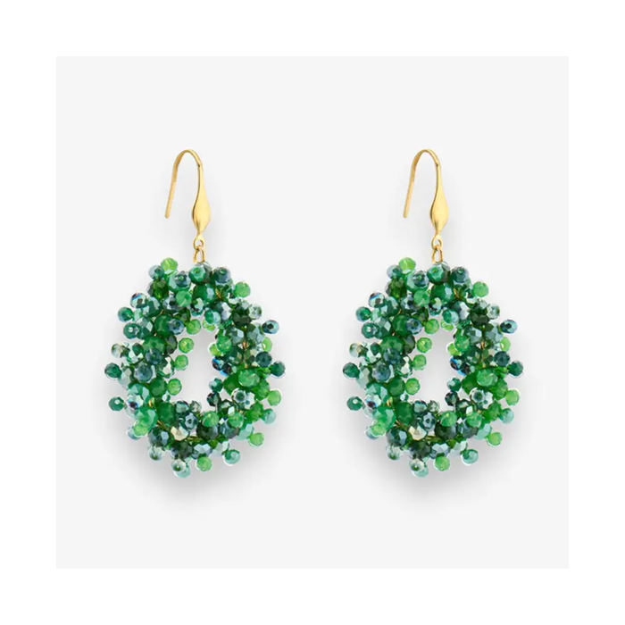 Vanna Lasihelmi-korvakorut, Green