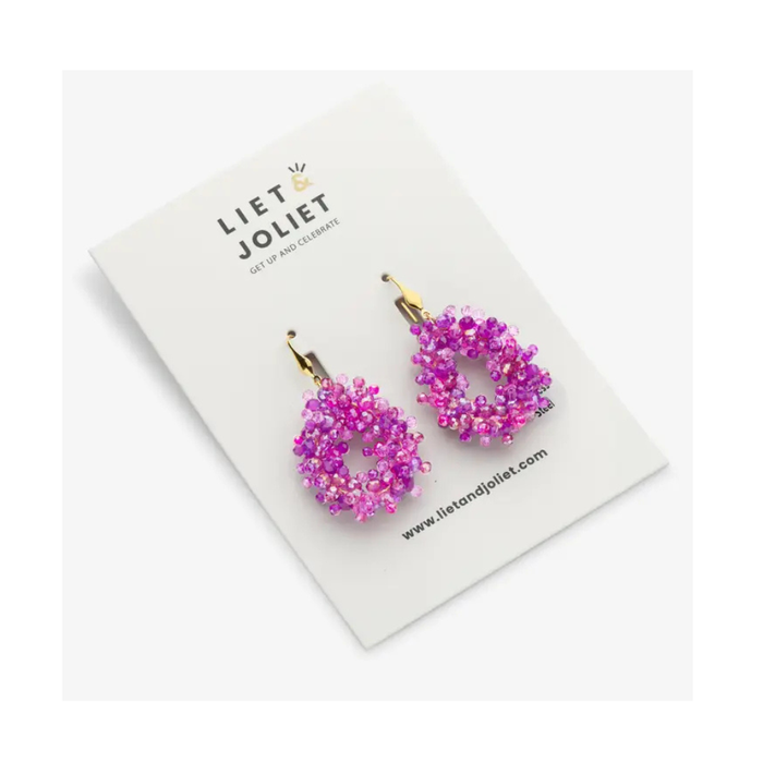 Vanna Lasihelmi-korvakorut, Purple