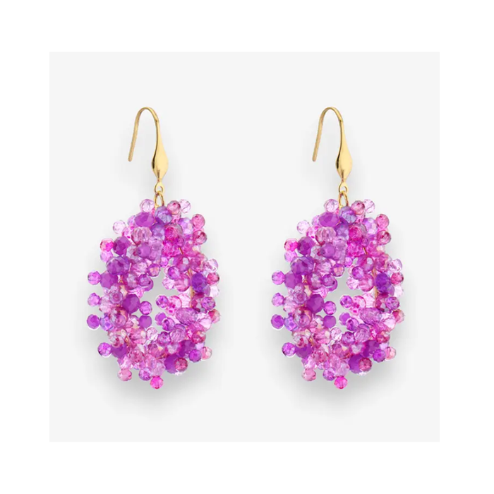 Vanna Lasihelmi-korvakorut, Purple