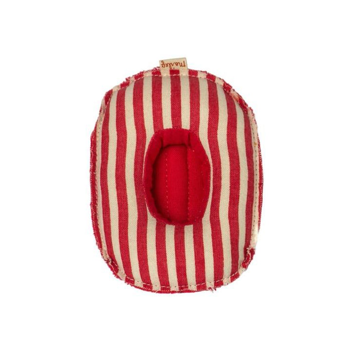 Maileg Rubber Boat Small Mouse, Red Stripe