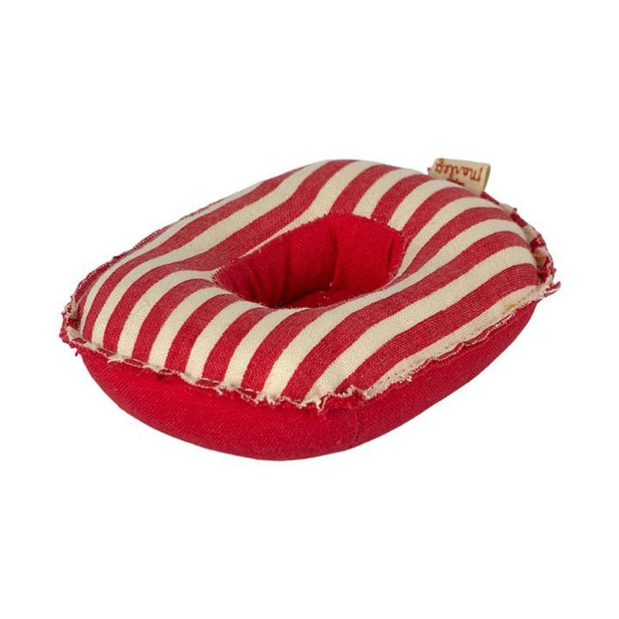 Maileg Rubber Boat Small Mouse, Red Stripe