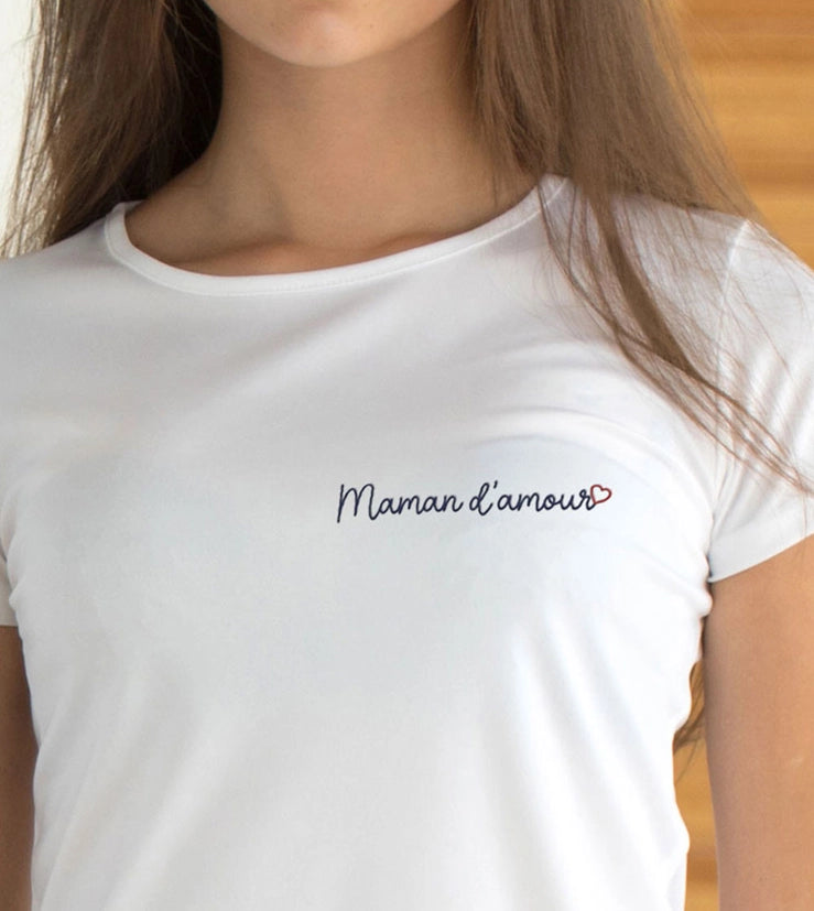 Naisten printti T-paita “Maman D'amour”