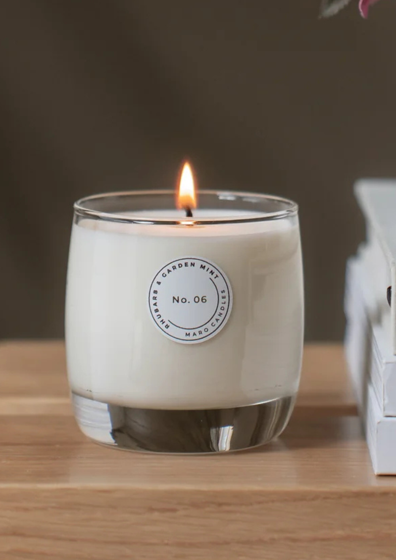 MARO Candles tuoksukynttilä, Rhubarb & Garden Mint