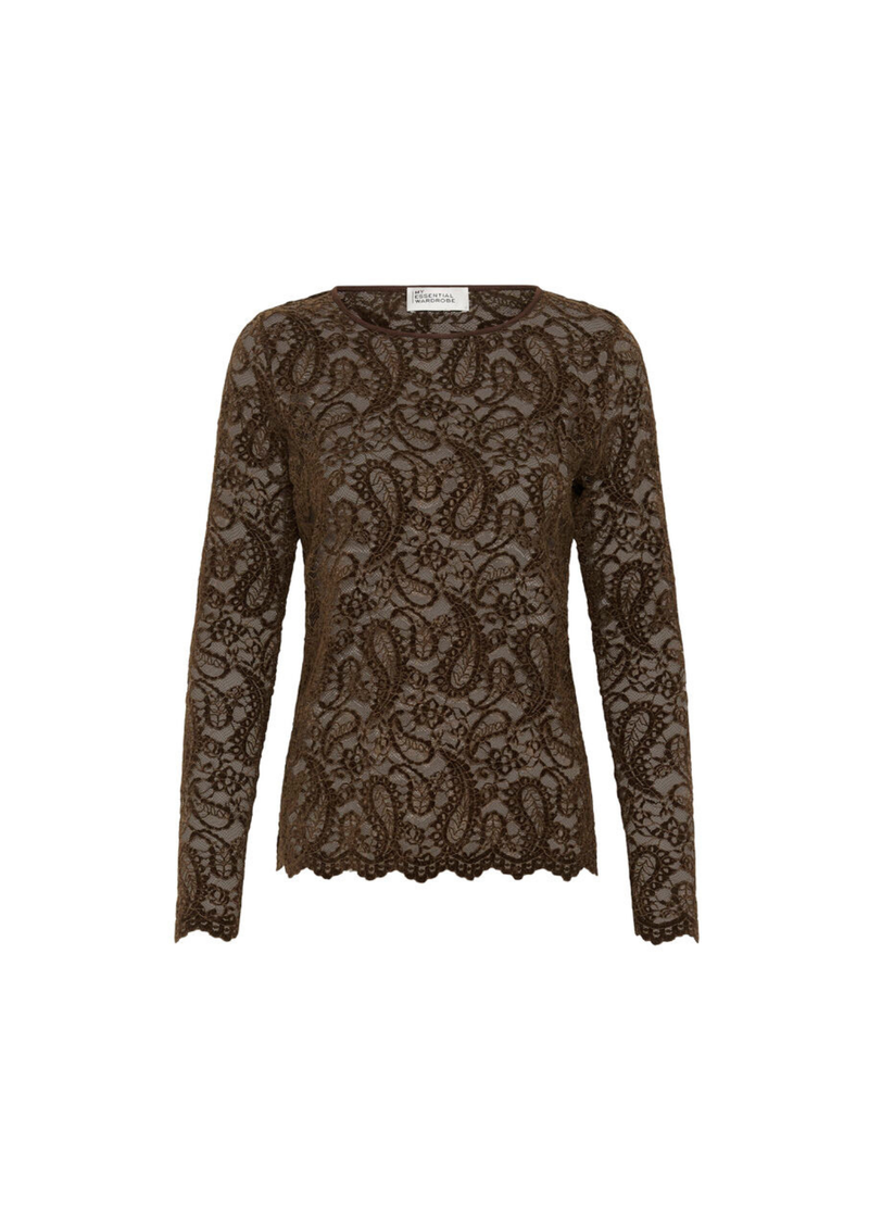 Salvi LS Lace pusero, Dark Brown
