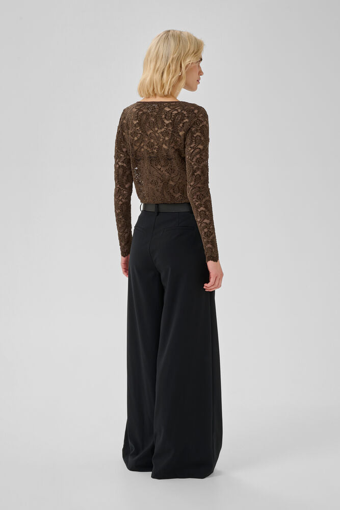 Salvi LS Lace pusero, Dark Brown