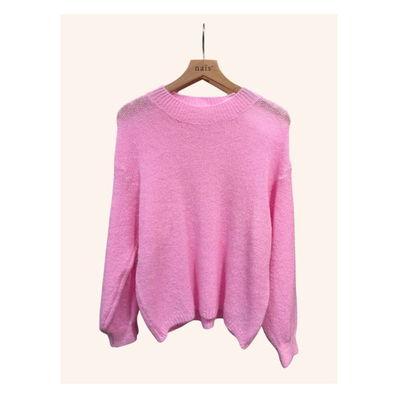 Mohair-sekoitus neulepaita, Candy pink