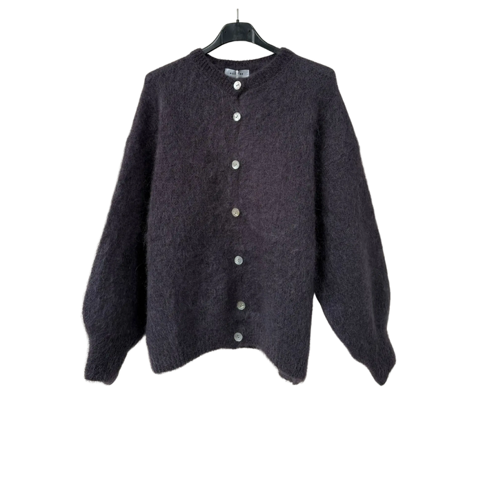 80% Kid Mohair lyhyt neuletakki, grey