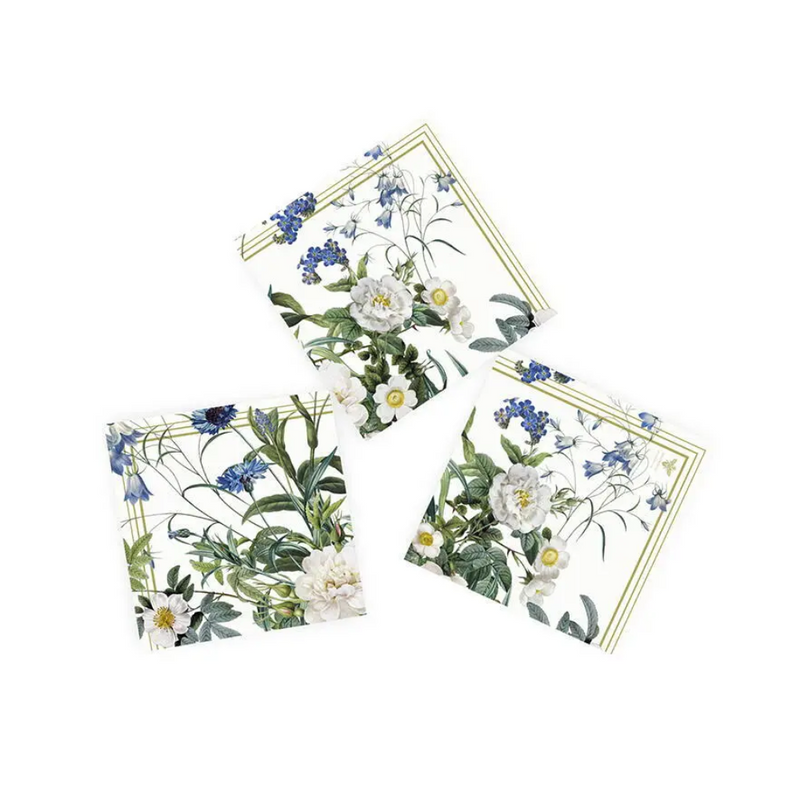 Kukkakuvioinen paperiservetti, Blue Flowers