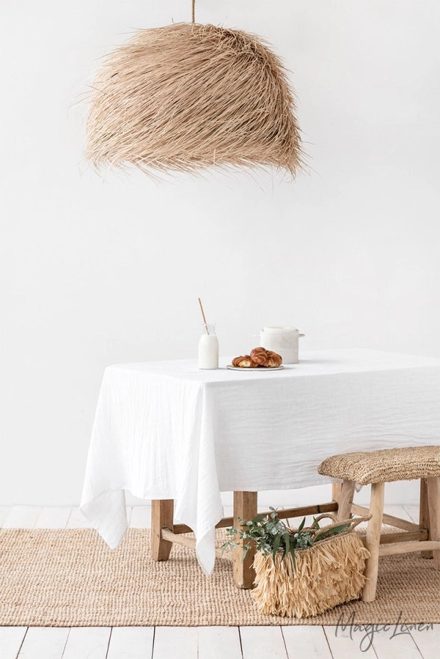 Pöytäliina pellava 150 x 220 cm, white