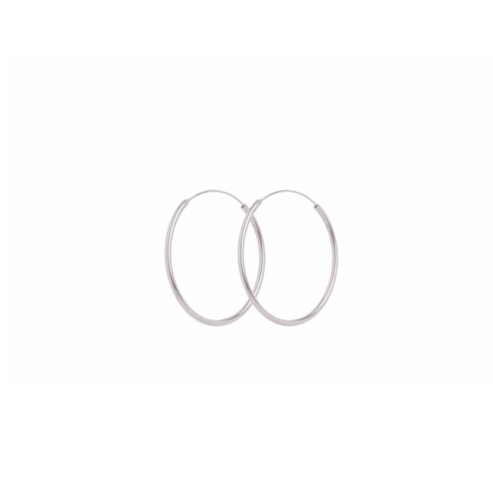 Pernille Plain Hoops Silver