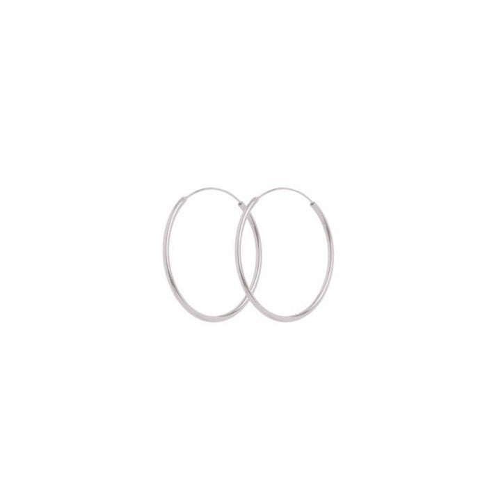 Pernille Plain Hoops Silver