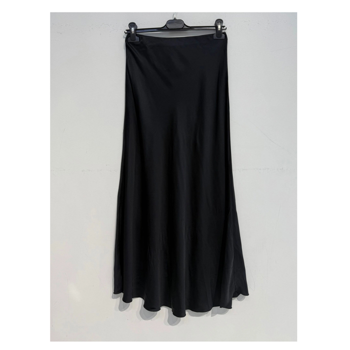 Pitkä viskoosi-satiinihame, black