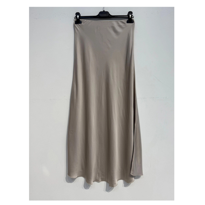 Pitkä viskoosi-satiinihame, champagne