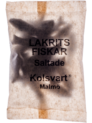 Kolsvart Lakrits Saltade Fiskar