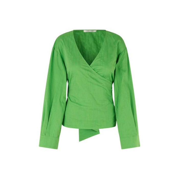 Samsoe Samsoe Rossi Wrap Blouse, Vibrant Green