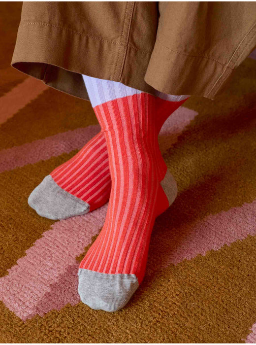 Yvette-puuvillasukat, tangerine