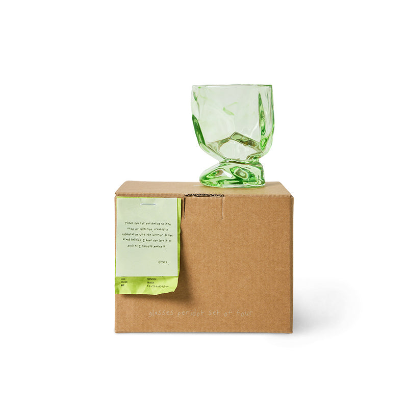 Nienke Sikkema for Hk Living viinilasit, Peridot, (set of 4)