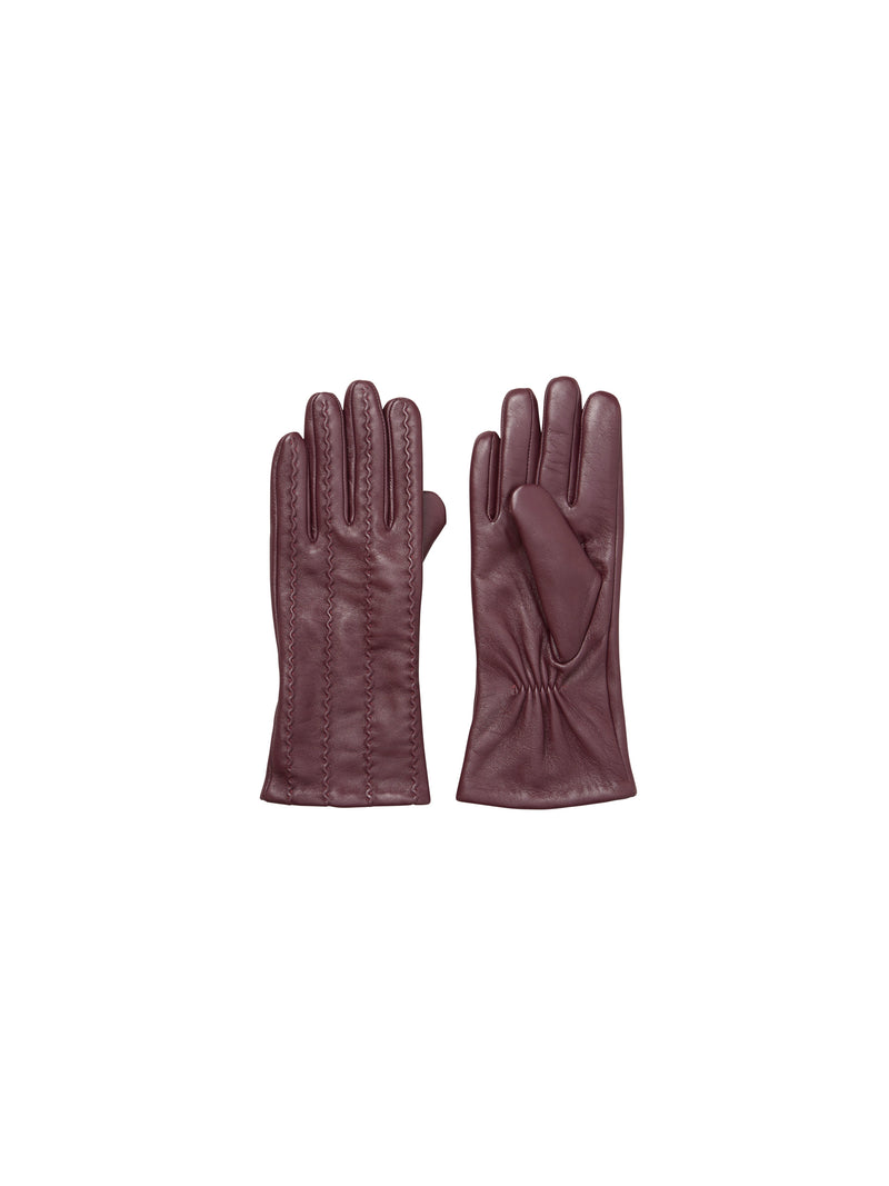 Becksöndergaard Tack Leather Glove nahkakäsineet, Maroon Brown