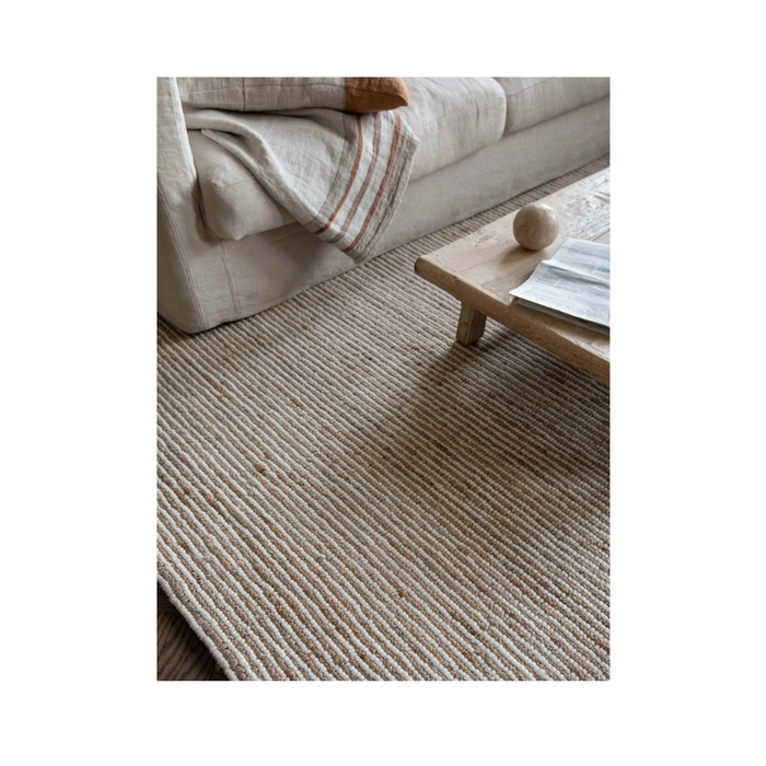 Hamppu-villamatto Stripe, natur 80x200