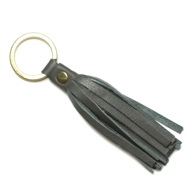 Gauhar leather keychain graphite